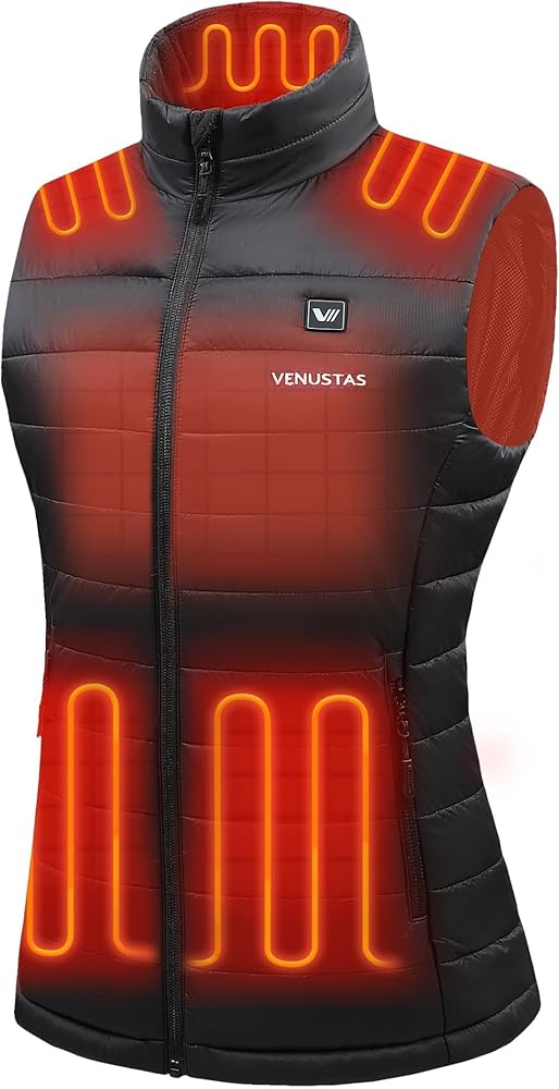 Venustas Women's Heated Vest with Battery, Lightweight Quilted