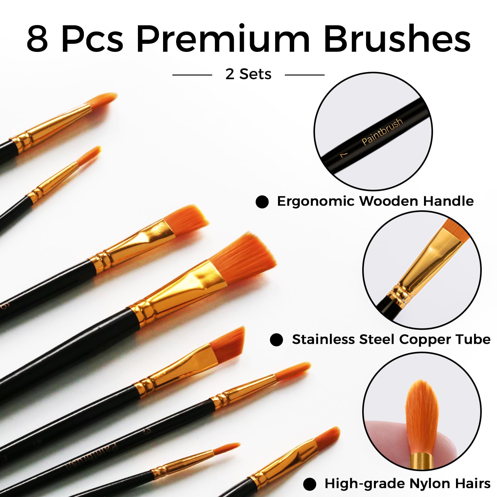 Juego de pinturas acrílicas, juego de 41 piezas con 18 tubos de pinturas acrílicas, 4 lienzos, 1 libro acrílico, 2 x 8 pinceles de pintura, 2 paletas de mezcla, suministros de arte para adultos, niños