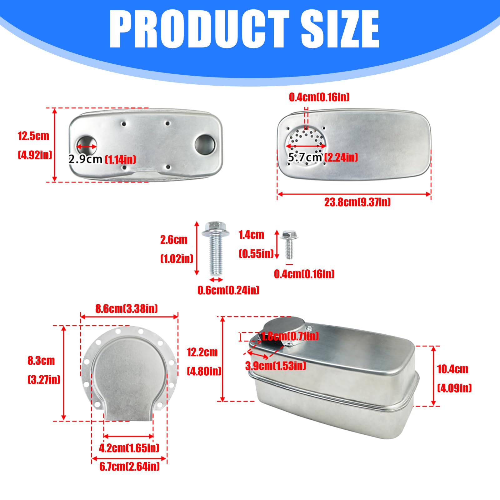 Silencieux d'échappement de rechange, installation facile, double entrée d'échappement pour tondeuse en alliage GT1222 RZT22 RZT54 751-0616B 951-0616B