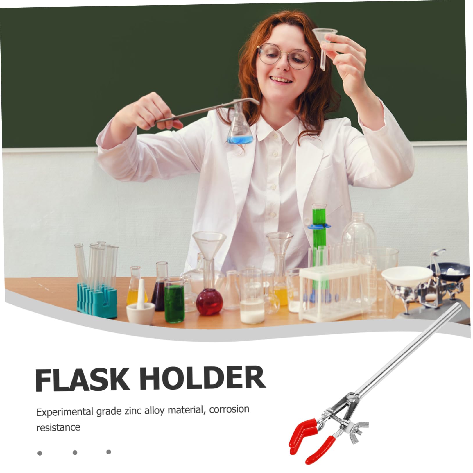 VINTORKY Flask Clamp Test Tube Holder Clamp Condenser Pipe Clamp Lab Tube Holder Clip Test Tube Clamp Laboratory Tools Lab Stand Clamp Holder Test Tube Condenser Clip Flask Clip Zinc Alloy