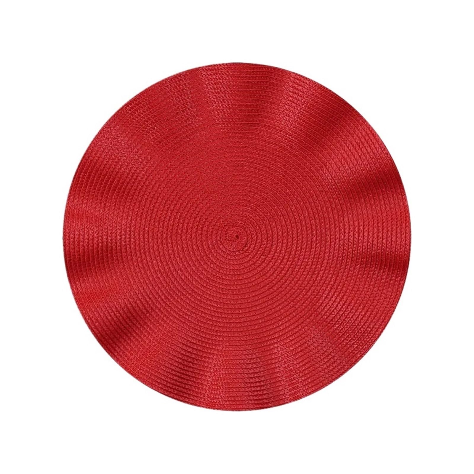 Wzptlkibad Red Round Placemat Table Mats, Washable Non-Slip, 36Cm