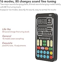 Vista 2 de Juego de cambiadores de voz, PC 450mah 5V multifuncional portátil cambiador de voz Disguiser Modulador de voz de mano, mini tarjeta de sonido