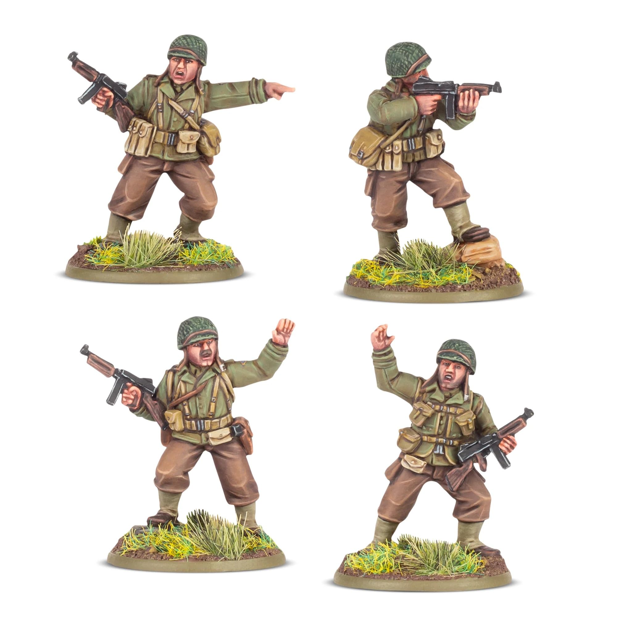 US Rangers Platoon Commanders - 28mm Scale Miniatures for Bolt Action Highly Detailed World War 2 Miniatures for Table-top Wargaming