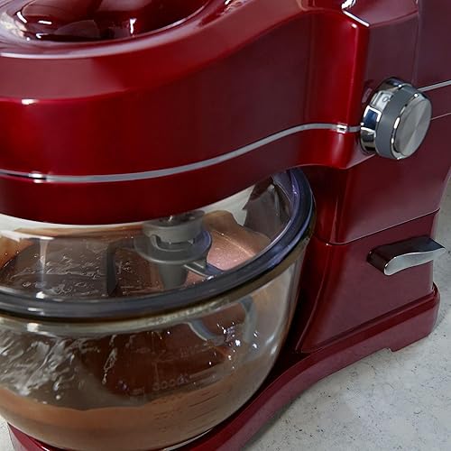 Miniatura 6 de Kenmore - Batidora de pie de oviación de 500 W, mezcla de 10 velocidades, cabezal inclinable, cuenco de vidrio de mano con protector contra