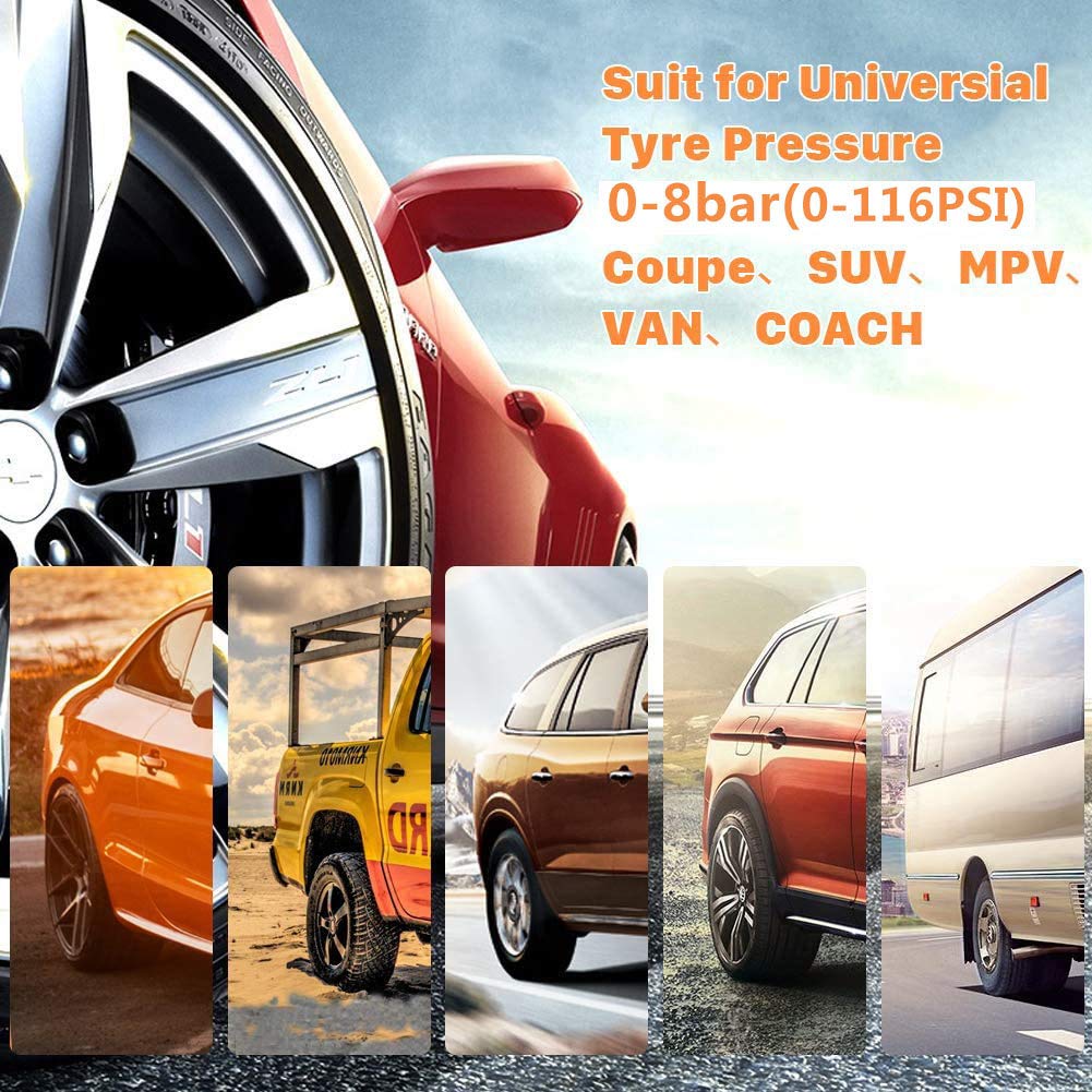 Sistema TPMS WYYHAA Con 4 Sensori - Monitoraggio Pressione E Temperatura Pneumatici (0-116Psi), Per Auto E Rimorchi - Foto 3