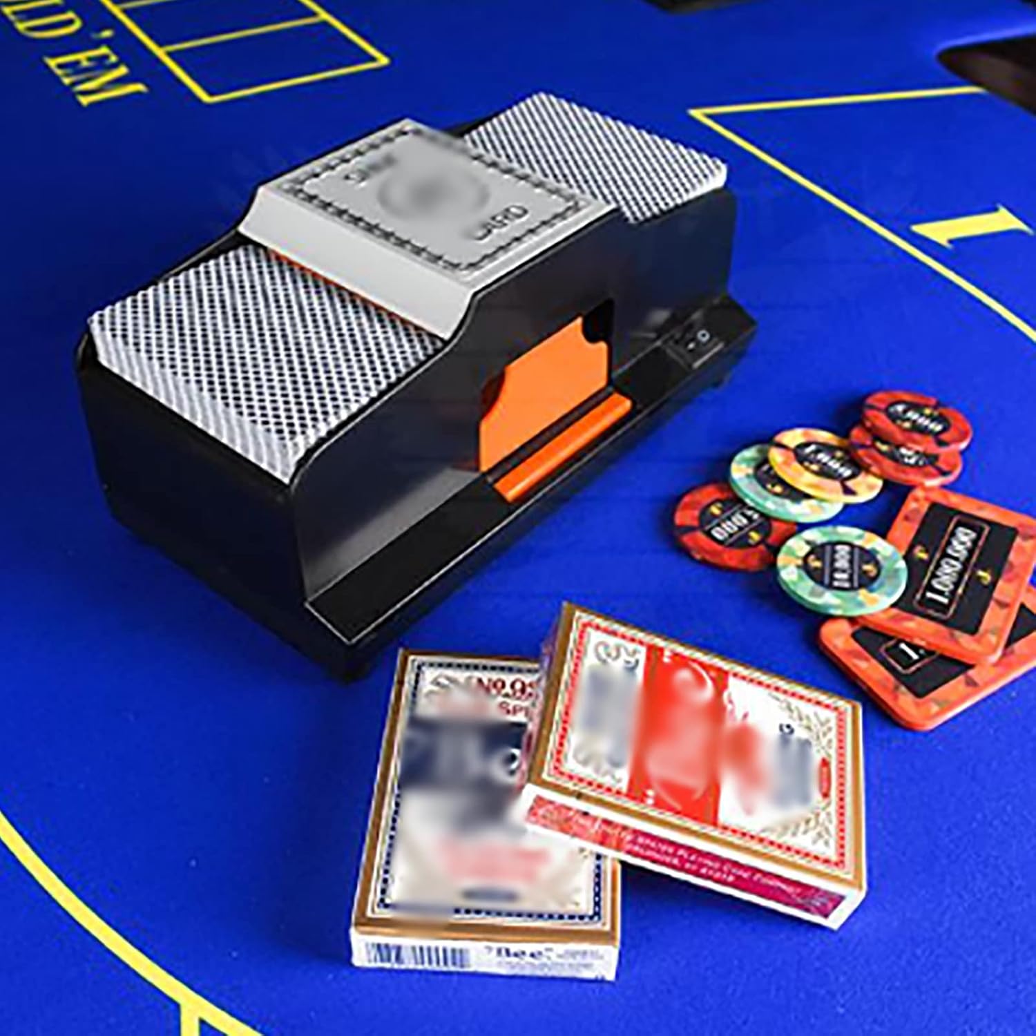 Automatic Shuffler, 2 Decks High Speed Automatic Card Shuffler, Auto Deluxe Machine with Two Switch Modes & Dual Power Supply Mode, for Family, Gathering, Party, Entertainment