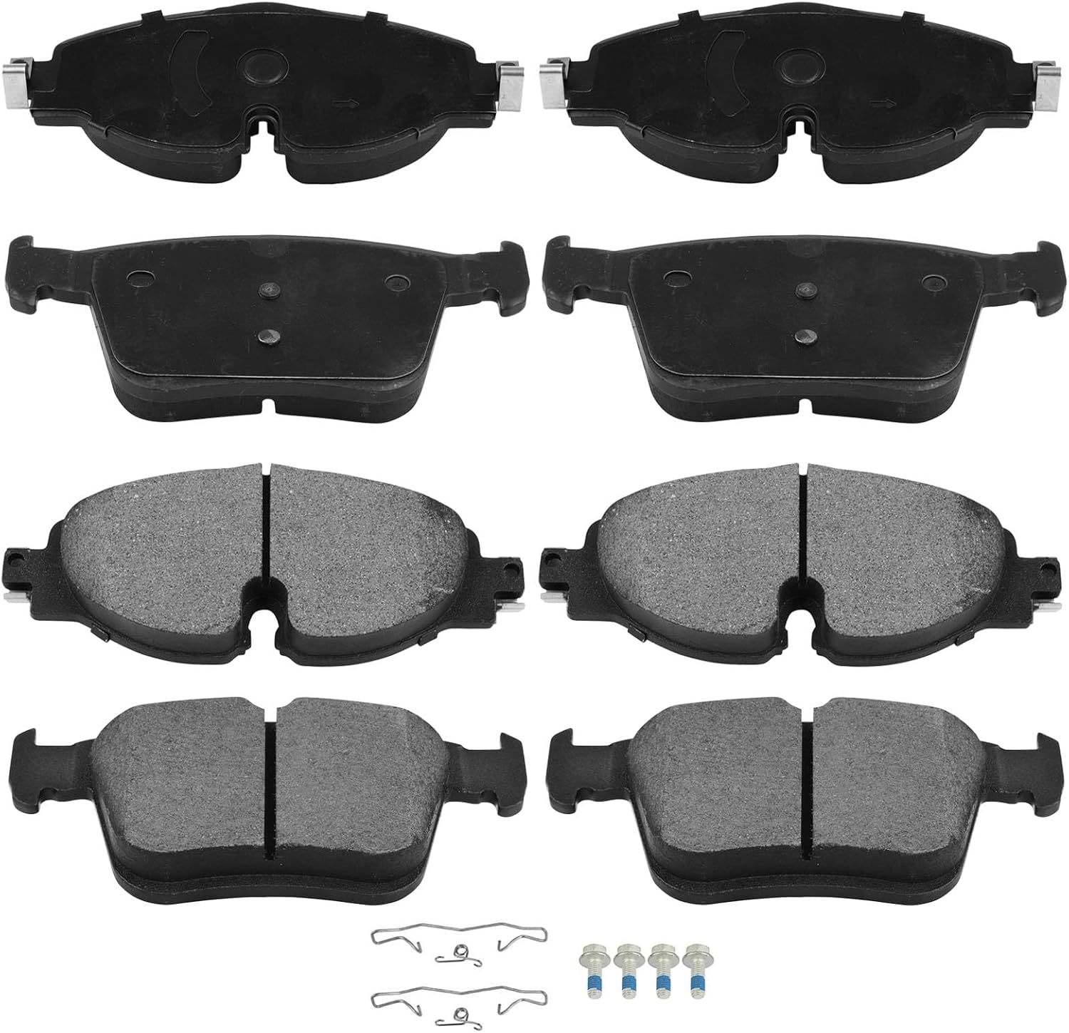 AUTOMUTO 8PCS Front & Rear Ceramic Disc Brake Pads Set D1760 D1761 For Audi A3 2015-2016,For Audi A3 Quattro 2015-2016,For Audi TT Quattro 2016-2018,For Volkswagen For Jetta 2019-2021