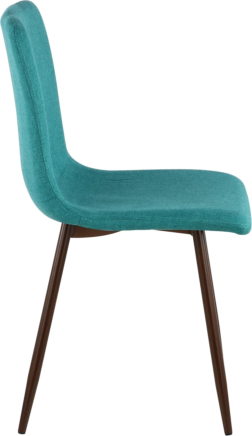 EdgeMod Wadsworth Dining Chair with Walnut Legs (Green/Walnut)