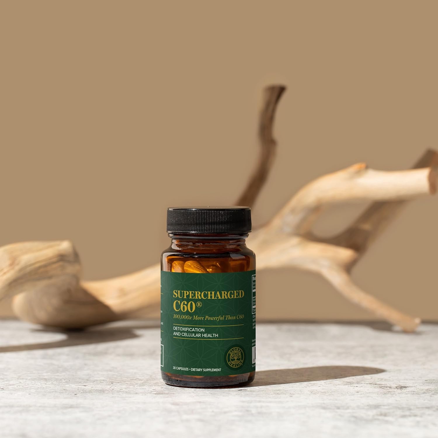 Global Healing Center Supercharged C60 - Micro-Activated Carbon Fullerene w/Organic MCT Powder, 10 Times More Powerful Than Regular C60 Supplements - Helps Detoxification, Aging (30 Capsules) - Image 4