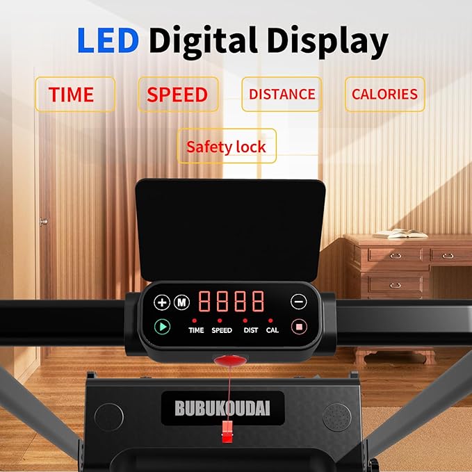 Caminadora Plegable Manual 2.5 hp Negra miniatura 5