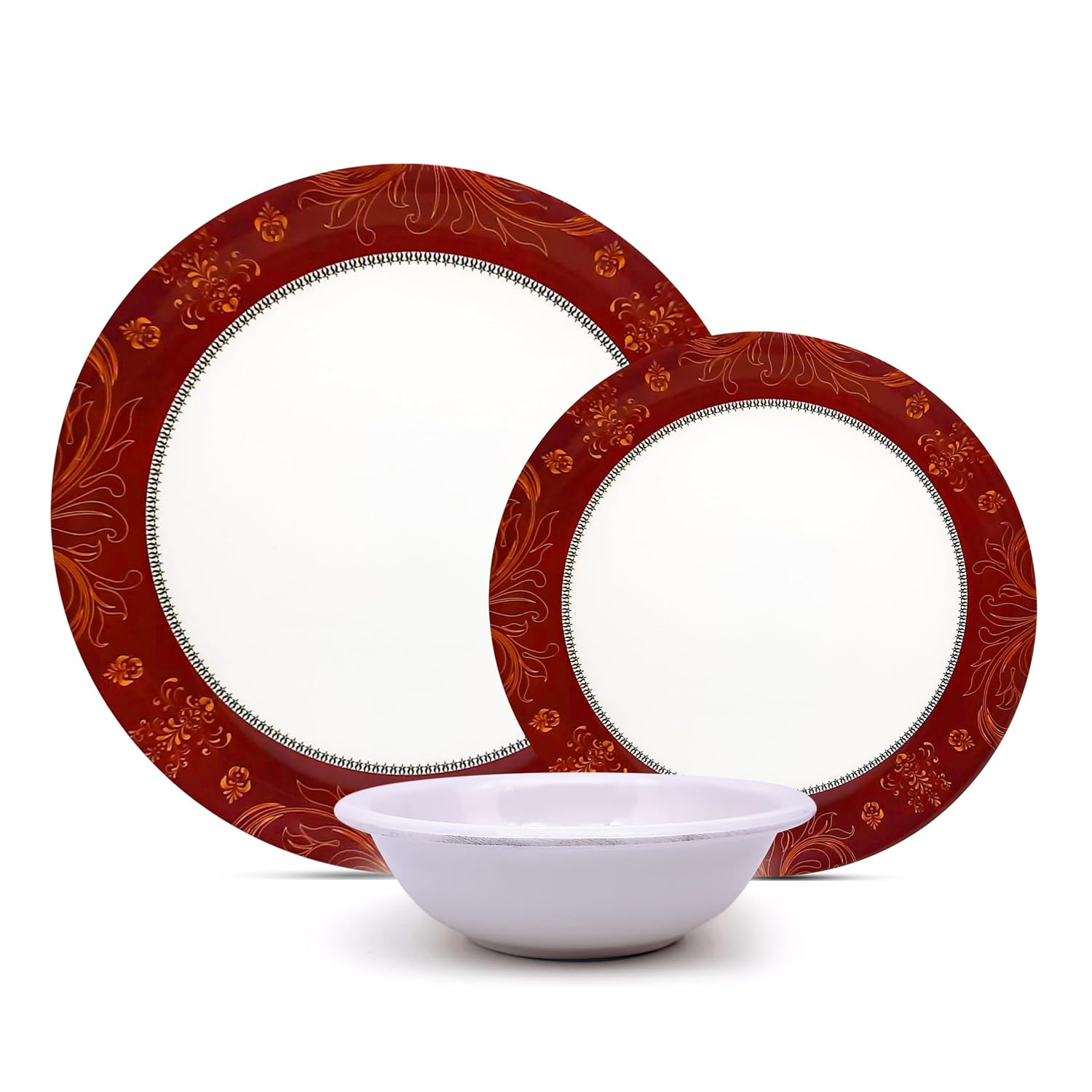 Buy Litware EVA Pack of 18 Melamin Dinner Plate with Bowl Melamine
