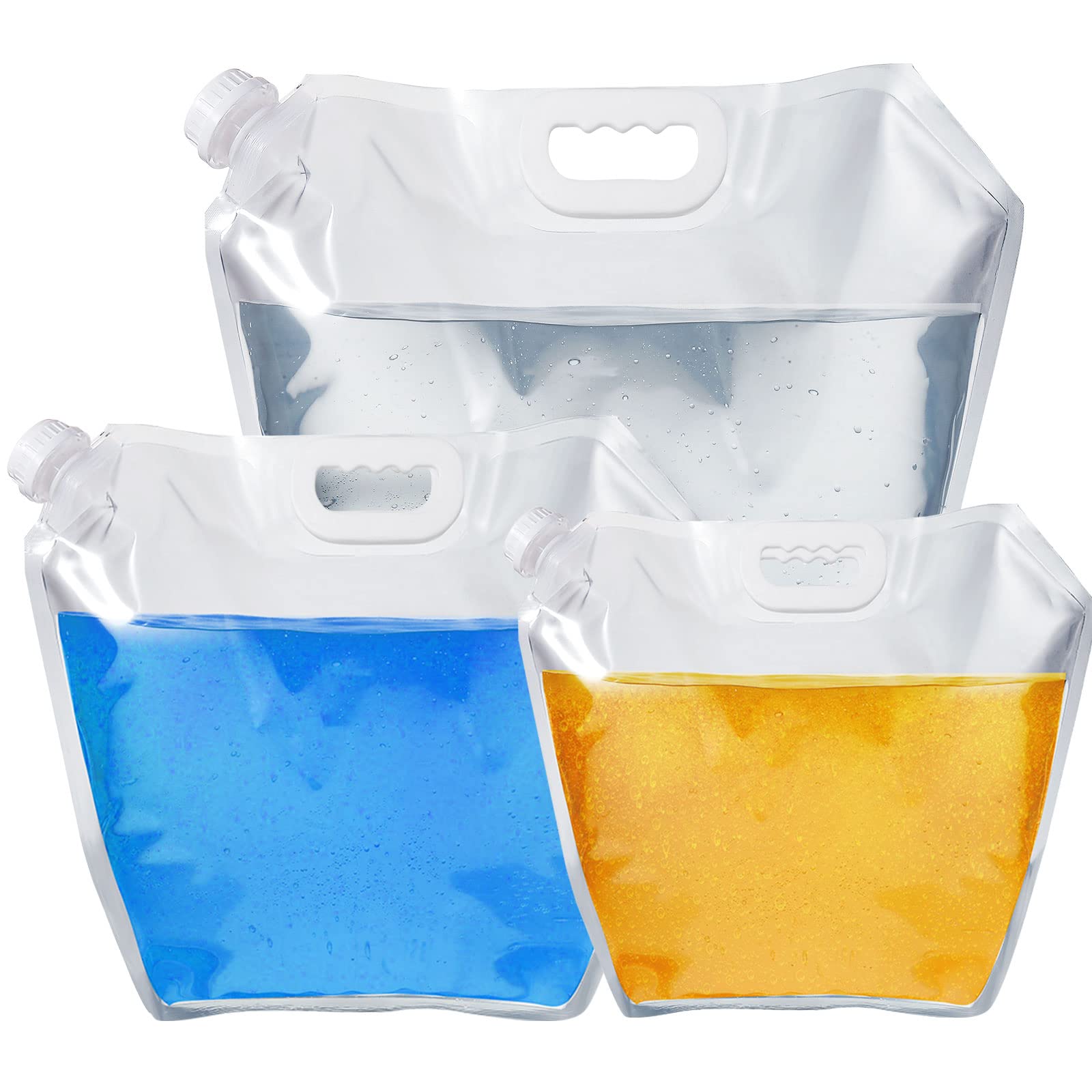 Tessco Faltbare Wasserbeutel 5L – 12 Stück, Transparent Mit Skala, Für Camping & Outdoor