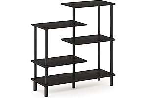 Furinno Turn-N-Tube 5-Tier Accent Display Rack with Doors: Perfect for Showcase Lego Structures