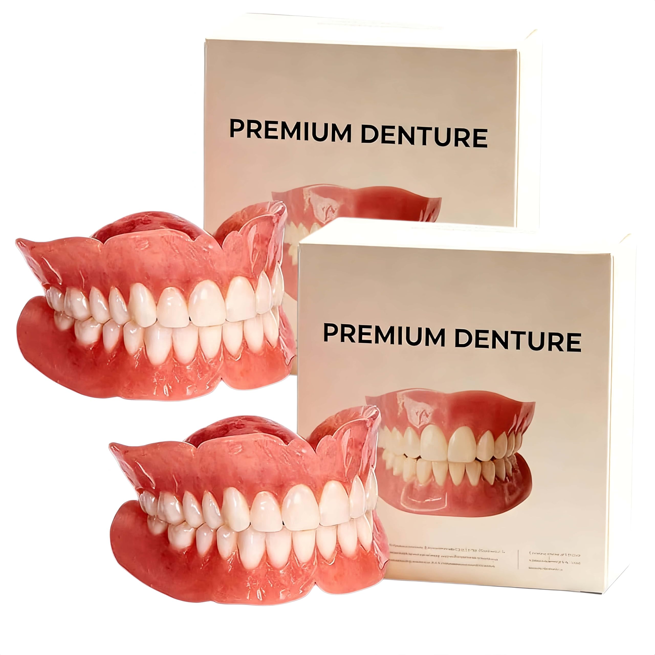 Protesi Dentaria, Dentiere in Silicone (Arcata Superiore e Inferiore), Morbide e Confortevoli, Faccette a Incastro (Snap-on), Denti in Silicone da Applicare sopra i Denti Esistenti (2Pezzo)