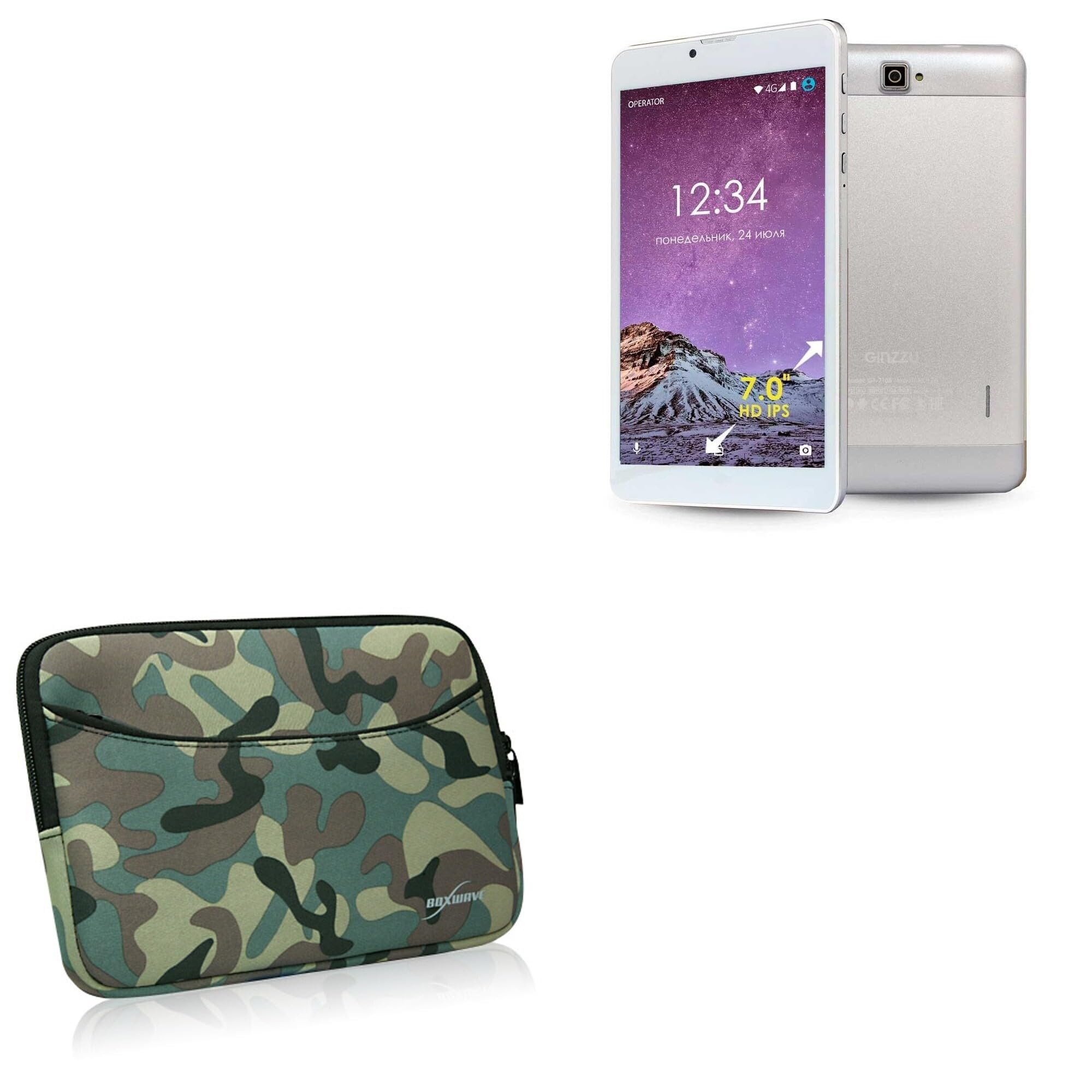 BoxWave Case Compatible with Ginzzu GT-7105 - Camouflage Suit with Pocket, Neoprene Camo Suit Zipper Pocket for Storage