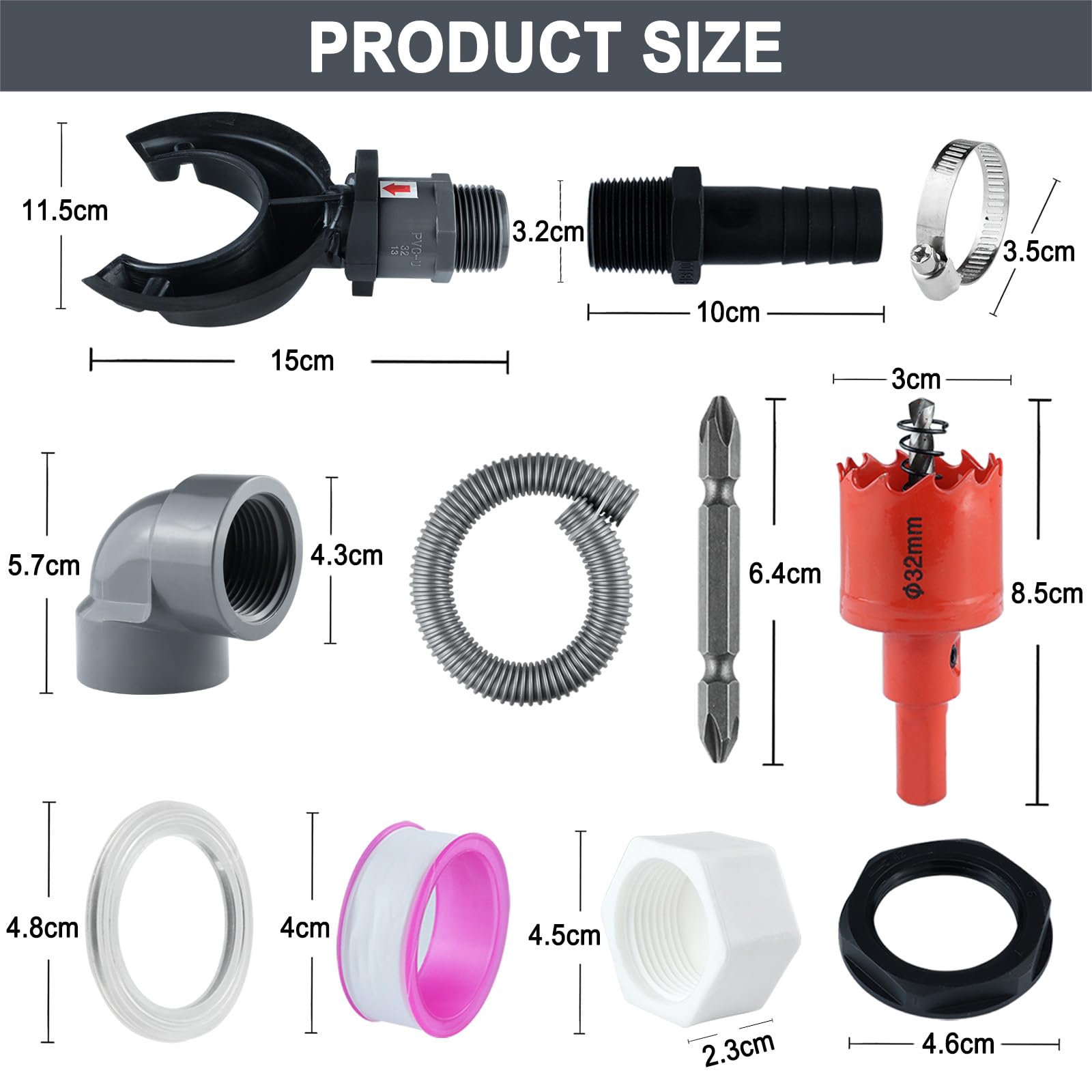Récupérateur D Eau De Pluie Millto Évacuation De Gouttière Pour Citerne DN 90 Mm Gris | Récupérateur D 'eau De Pluie Speedy Collecteur D'eau Pour Tuyaux De Descente Filtre De Tuyau D'arrosage