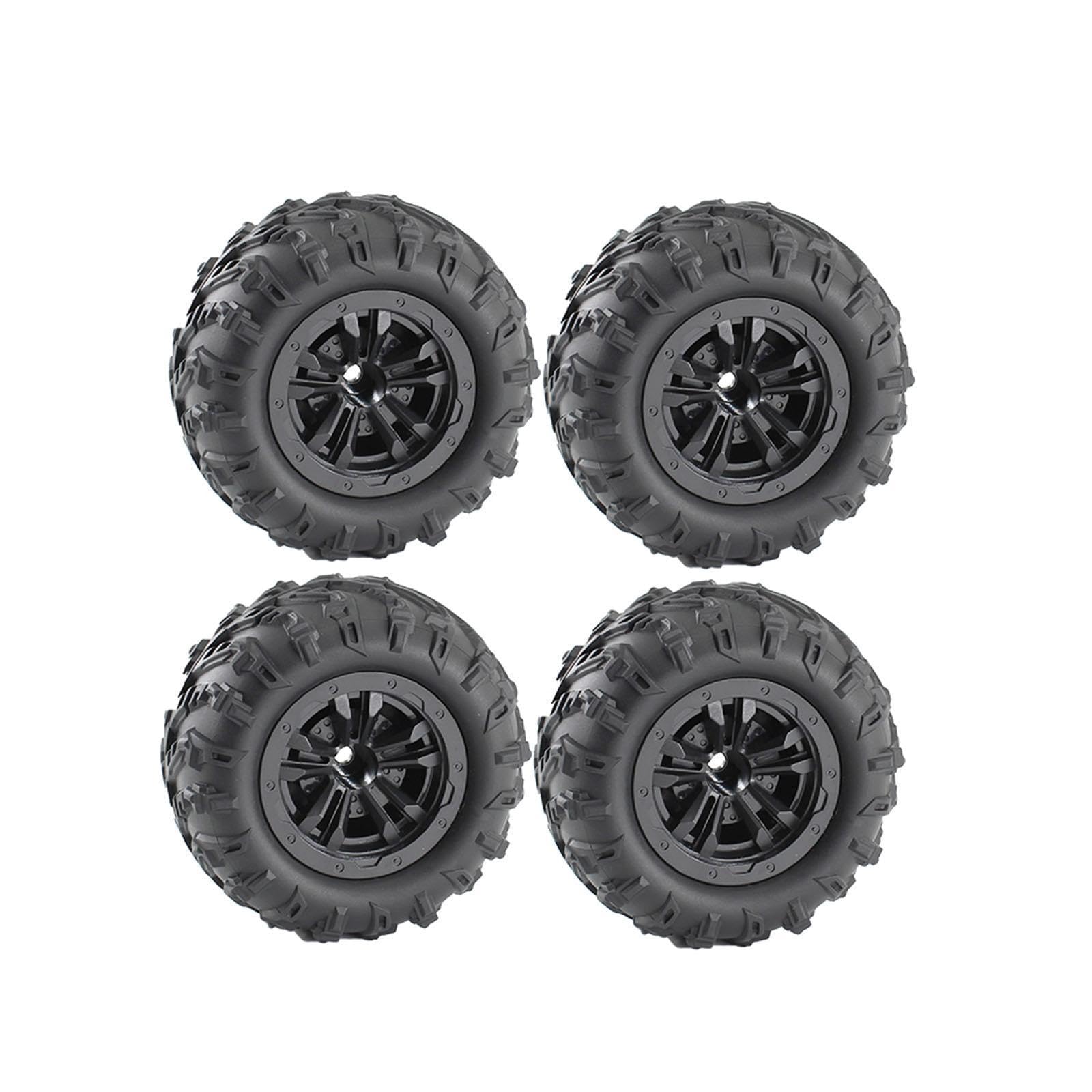 Qectial Juego De 4 Ruedas Y Neumáticos De 85 Mm Para Coche RC 1:16, Compatibles Con 16101PRO Y 16102PRO, Con Llantas Metálicas Y Tuercas, Fáciles De Montar