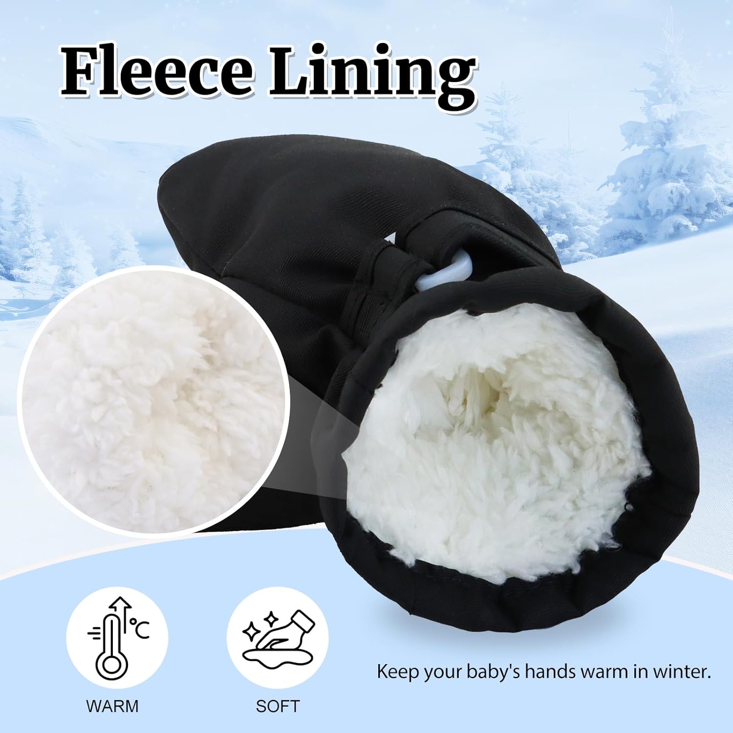 Toddler Snow Gloves Kids Waterproof Mittens Toddler Winter Gloves Boys Winter Baby Mittens Ski Glove Girl Mitten - Image 4