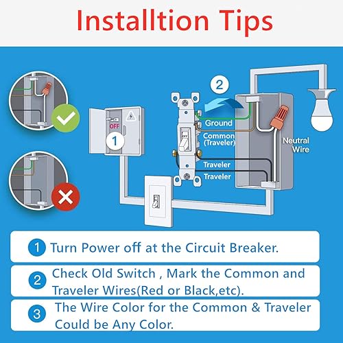 Miniatura 9 de Nexete Smart Wi-Fi interruptor de pared compatible con Alexa Google Assistant e IFTTT, control remoto, función de sincronización no requiere puerto.