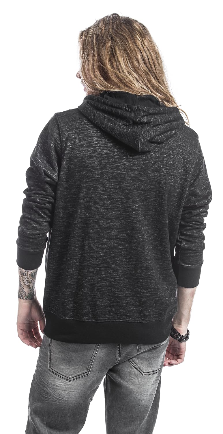 Black Premium by EMP Hombre Chaqueta Gris Oscuro con Capucha