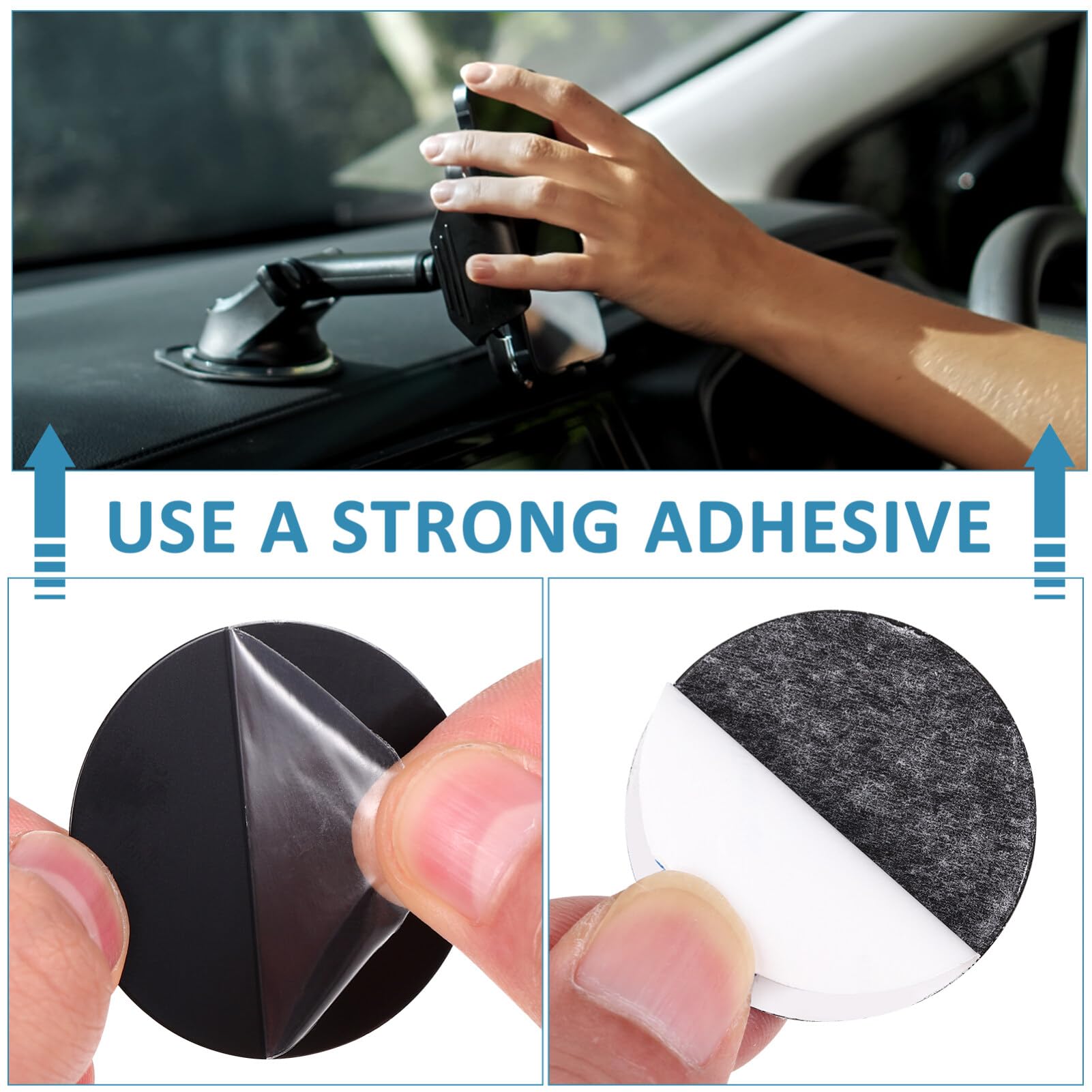 Alasum 20pcs Phone Metal Plate - Smartphones Metal Plate Self-Adhesive Metal Plate Adhesive Thin Metal Plates for Phone Case Metal Plate for Car