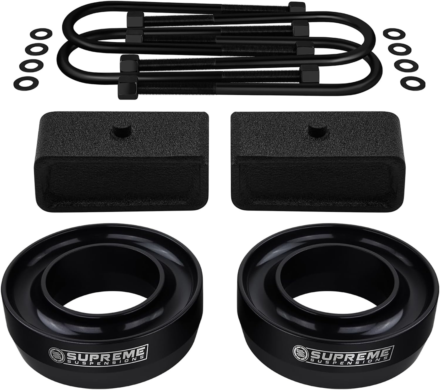 Supreme Suspensions - 2" Front + 2" Rear Lift Kit for 2002-2008 Dodge Ram 1500 2WD - T6 Billet Aluminum and High-Strength Steel Full Suspension Lift Kit
