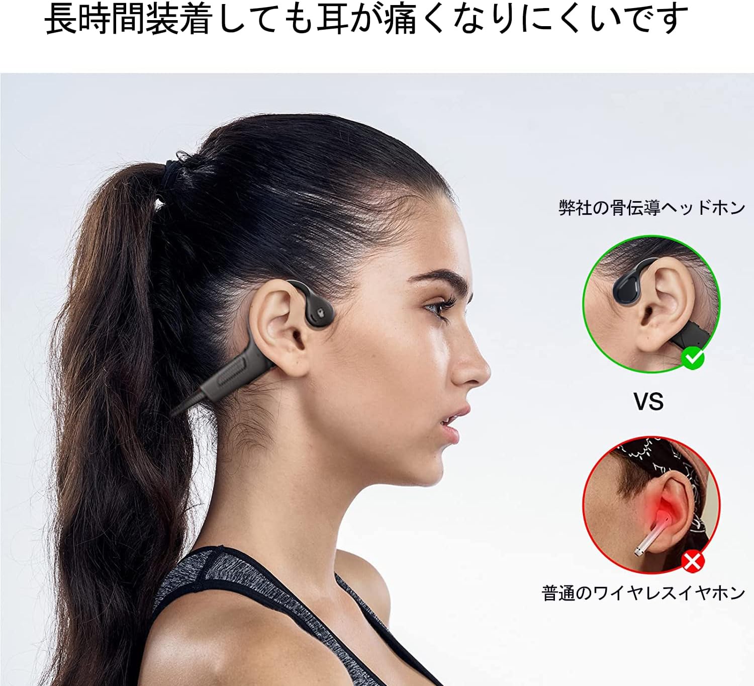 Amazon Co Jp 骨伝導ワイヤレス イヤホン 小型 軽量 B1 N006 家電 カメラ