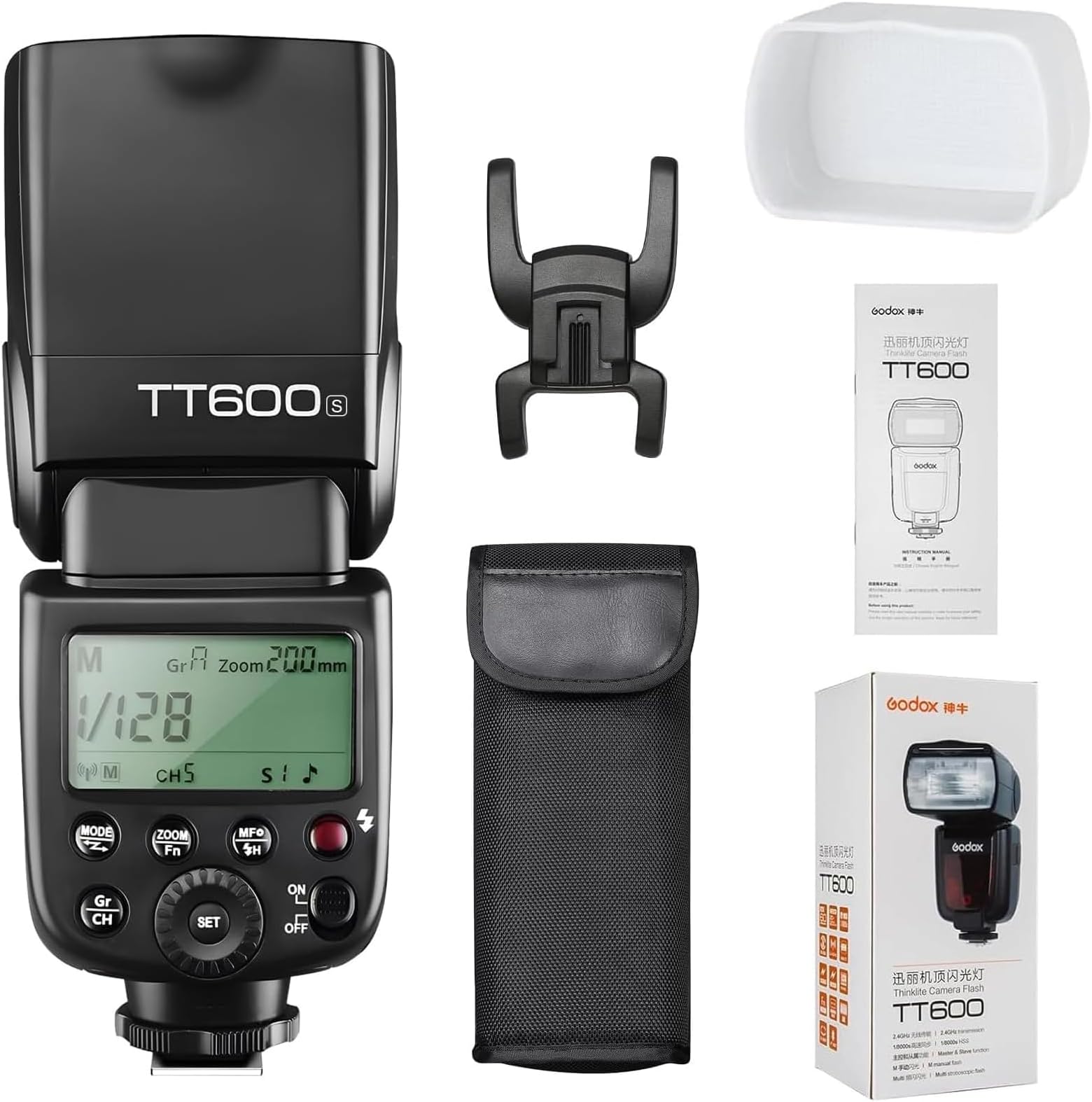 TT600S 2.4G Wireless Camera Flash Speedlite with Diffuser, Master Slave Off GN60 Manual Flash, Support HSS When paired Off Camera with Godox X Trigger System for Sony Cameras (TT600S for Sony)