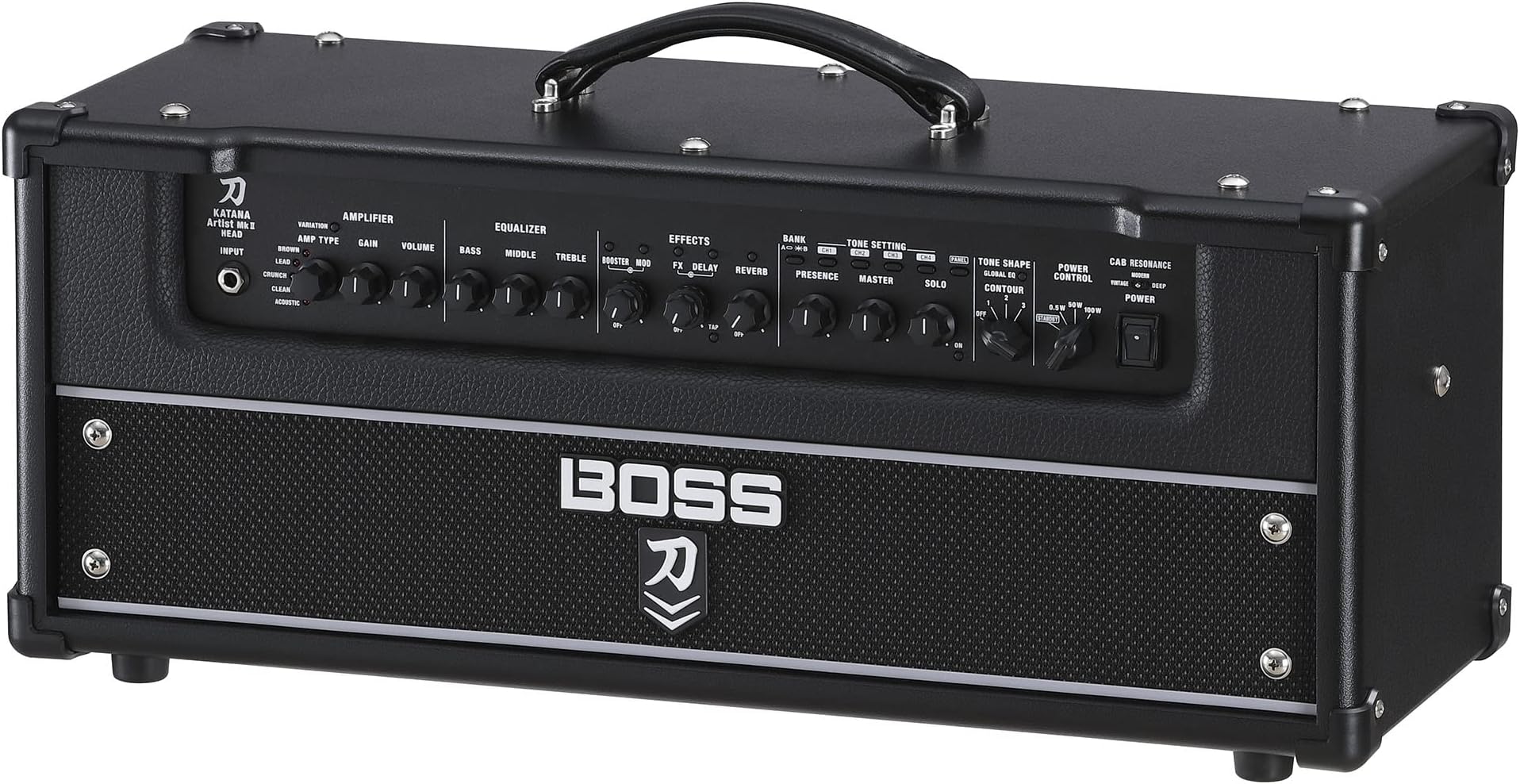 BOSS KATANA-Artist MkII Head Guitar Amplifier | 100-Watt Amp Head with Premium Sound & Exclusive Onboard Tone-Shaping Tools | Custom Setups | BOSS Tone Studio Sound Customization | Dual Amp Support