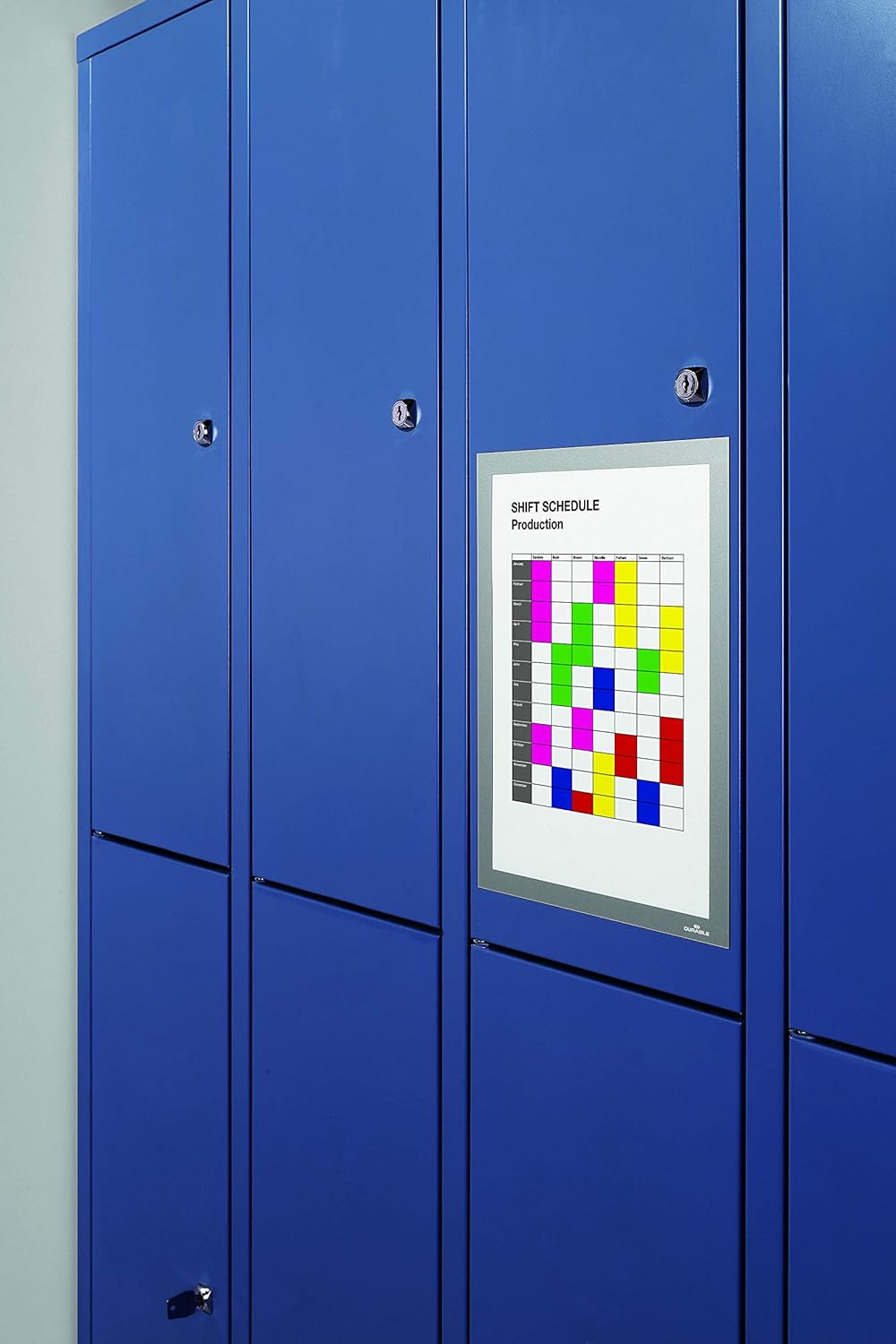 Durable Duraframe Self-Adhesive Sign Holder - Half Letter - Size 5.5" x 8.5" Inch - Silver Magnetic Frame - Pack of 2 - Image 6