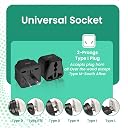 rts India Australia New Zealand China Plug Adapter Converter Internation Worldwide Universal Travel Adapter Essentials Adapter Plug Converter Perfect for Cell Phones, Laptop Camera Chargers (4 Pack) gallery image