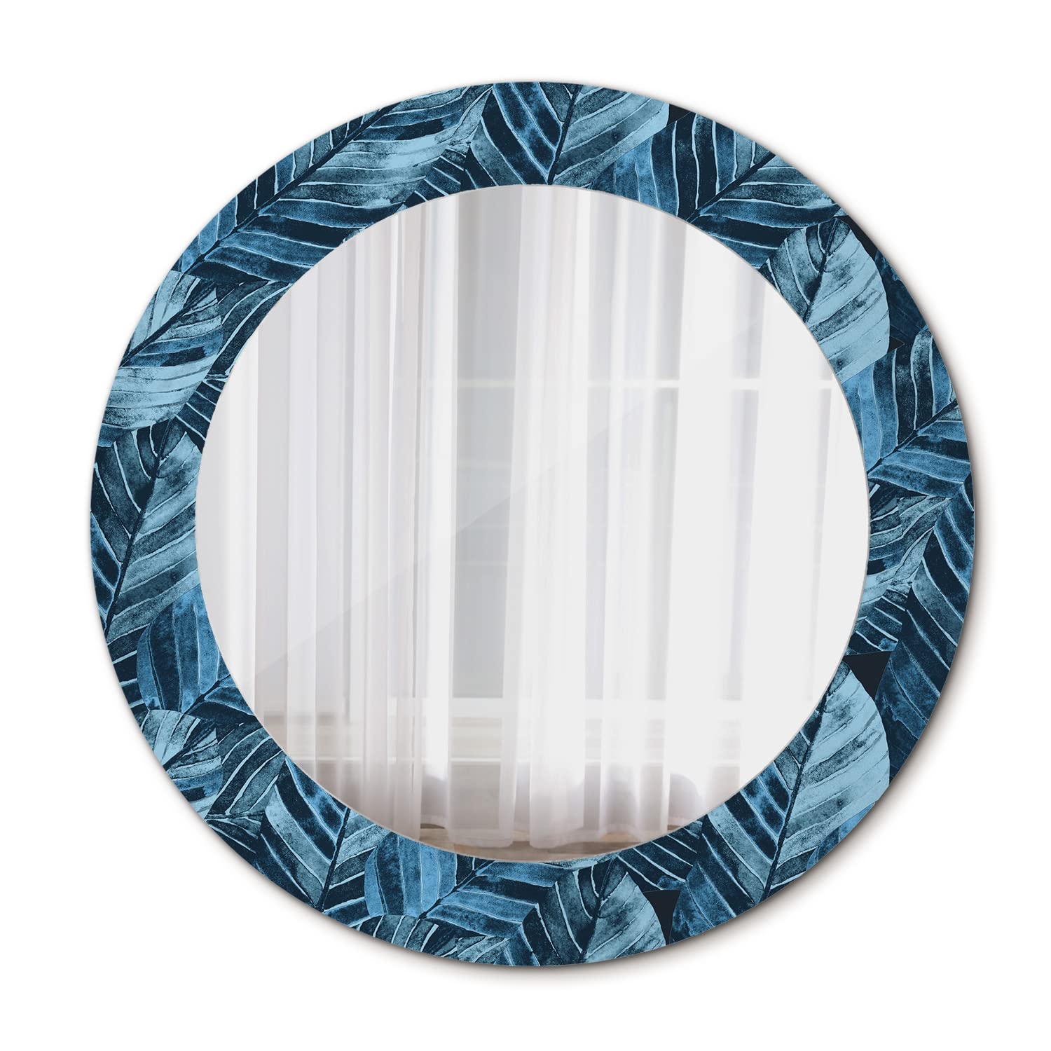 Miroir mural rond Ø60 cm Tulup | Évadez-vous dans votre salle de bain avec le motif jungle