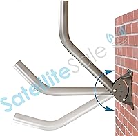 Vista 9 de SatelliteSale Universal J Pipe Antena Mástil 2″ Exterior con Monopolos para Montaje Satélite Antena HDTV