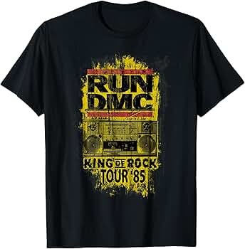 RUN DMC KING OF ROCK Tシャツ XL VINTAGE STYLE RUN DMC King Of Rock 1985 T-Shirt MENS MEDIUM