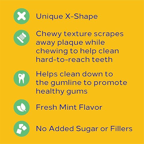 Miniatura 3 de Pedigree DENTASTIX Golosinas dentales para perros de juguetepequeños huesos dentales de sabor fresco, 49.24 onzas, paquete múltiple (204 golosinas)