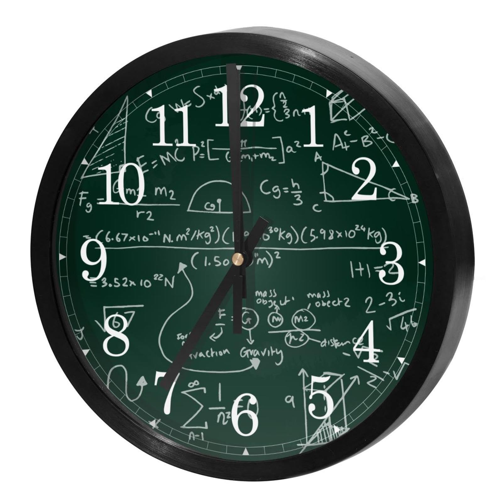 Horloge murale sans tic-tac à formules scientifiques, le cadeau idéal