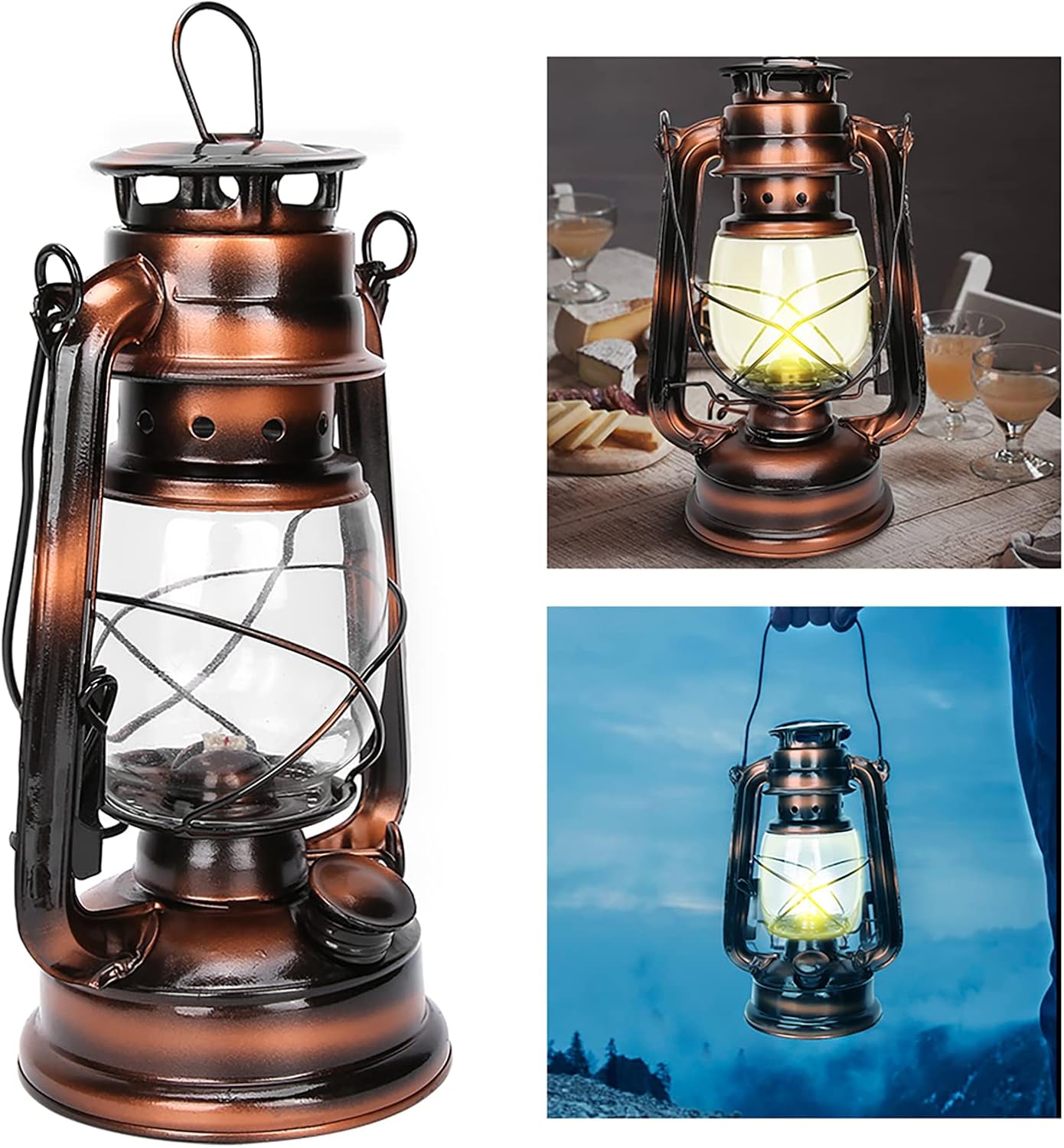 𝐕𝐢𝐧𝐭𝐚𝐠𝐞 𝐊𝐞𝐫𝐨𝐬𝐞𝐧𝐞 𝐎𝐢𝐥 𝐋𝐚𝐧𝐭𝐞𝐫𝐧,Iron rt Retro Old F shioned Tr Dition l Look B rn Bronze ORN Ment L ntern for Pub Inn Outdoor Light Home Decor Tion Props H lloween