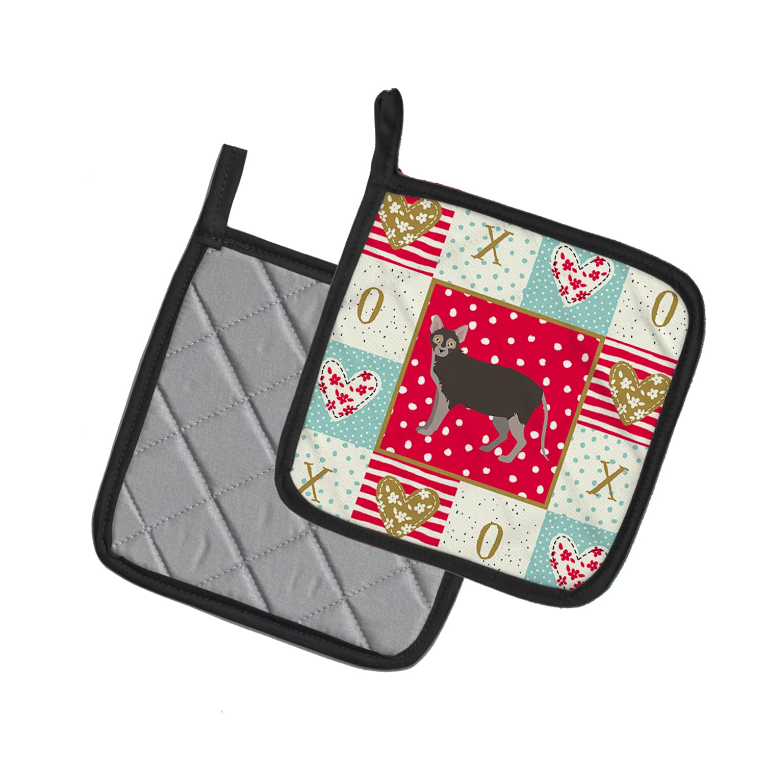 Caroline's Treasures CK5639PTHD Lykoi #1 Cat Love Topflappen, 1 Paar, Mehrfarbig