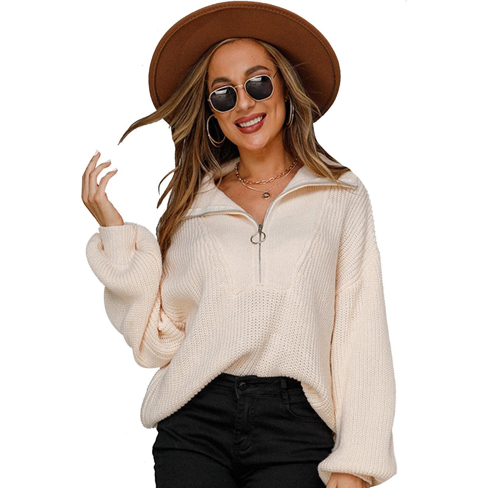 Fronage Felpa azteca da donna casual con scollo a V