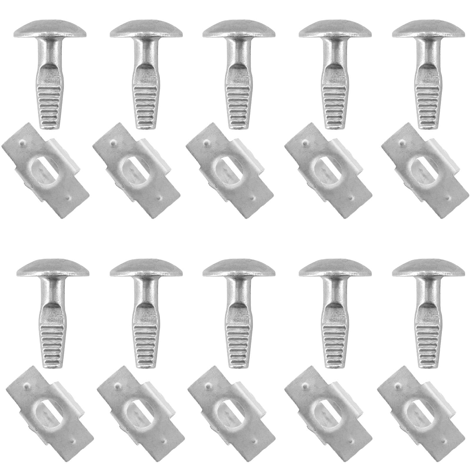 10 Paires Cache Sous Moteur, Clips De Fixation En Alliage D'aluminium