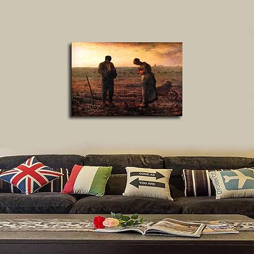 Miniatura 3 de The Angelus Jean Francois Millet - Póster decorativo estético para aula, cocina, dormitorio, habitación (20 x 30 pulgadas, sin marco)