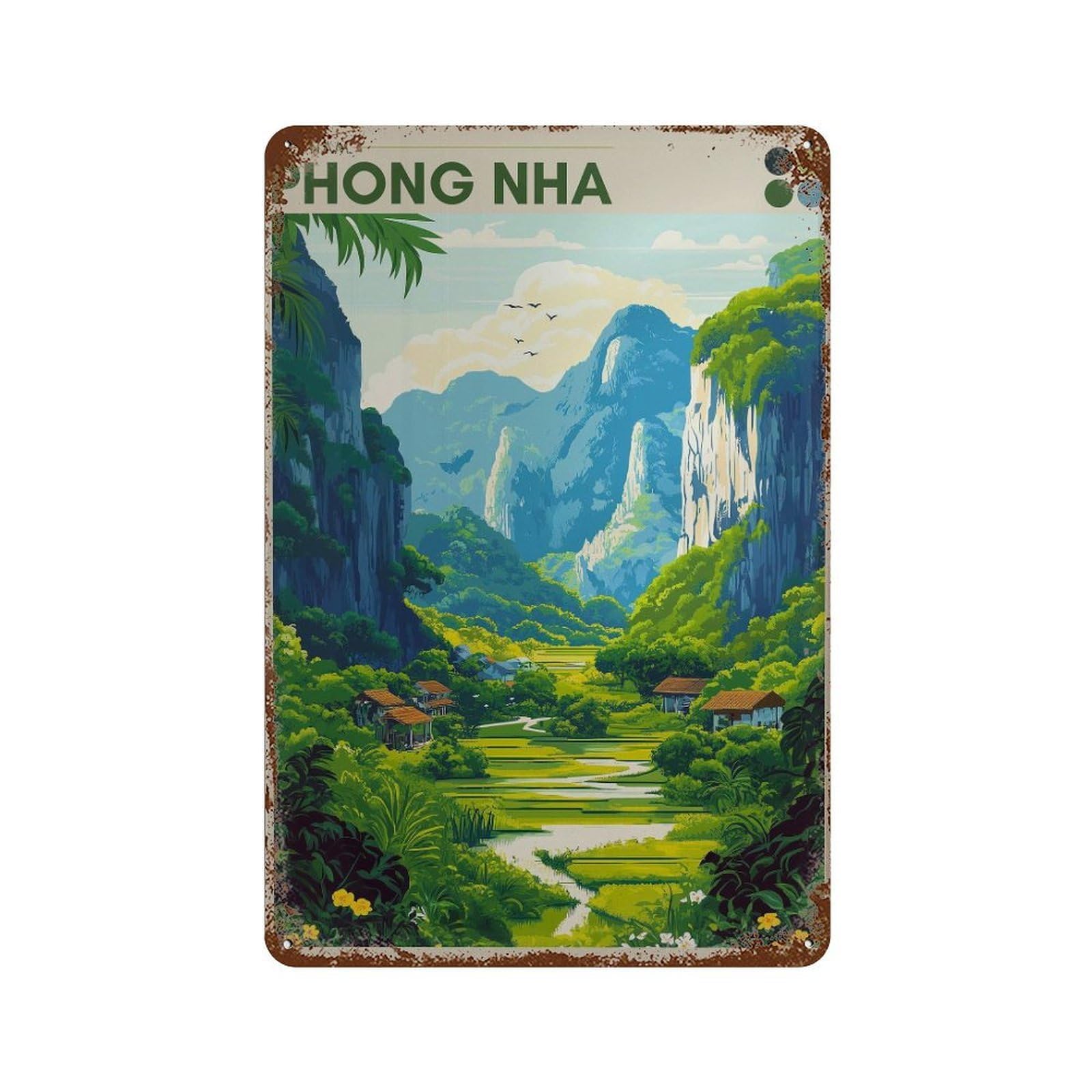 xiaoxiaoshen Phong Nha National Park Vietnam Travel Wall Decor Art Metal Tin Poster Modern Home Decor Art Home Bar Shop Decorations Vintage Sign 30x20cm