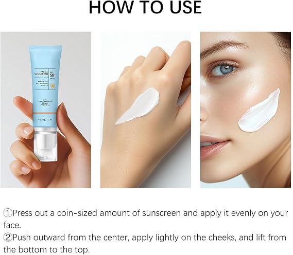Clear Face Sunscreen SPF 50, Transparent Face Sunscreen, Protects & Hydrate Against Sun, Moisturizing Sun Essence, Travel Size, Lightweight, Sun Protection Against UVA UVB (2)