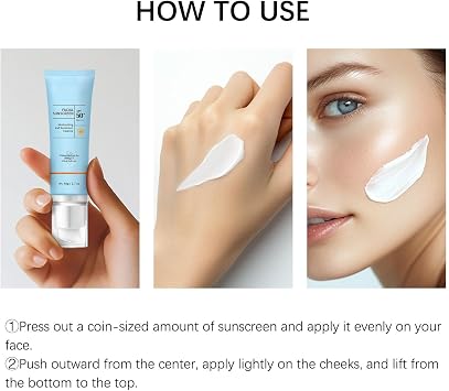 Clear Face Sunscreen SPF 50, Transparent Face Sunscreen, Protects & Hydrate Against Sun, Moisturizing Sun Essence, Travel Size, Lightweight, Sun Protection Against UVA UVB (2)