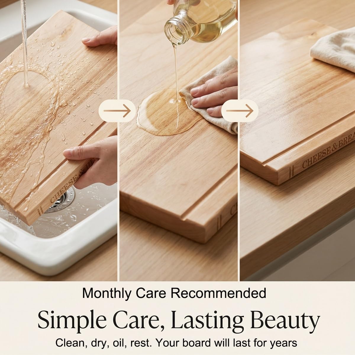 33×25,5×2 cm Holz-Buch-Schneidebrett-Set für Küche, Buch-Stil Schneidebretter mit Ständer, 3-teiliges Holz-Schneidebrett-Set für Fleisch, Gemüse, Käse Servieren, Einzugsgeschenk