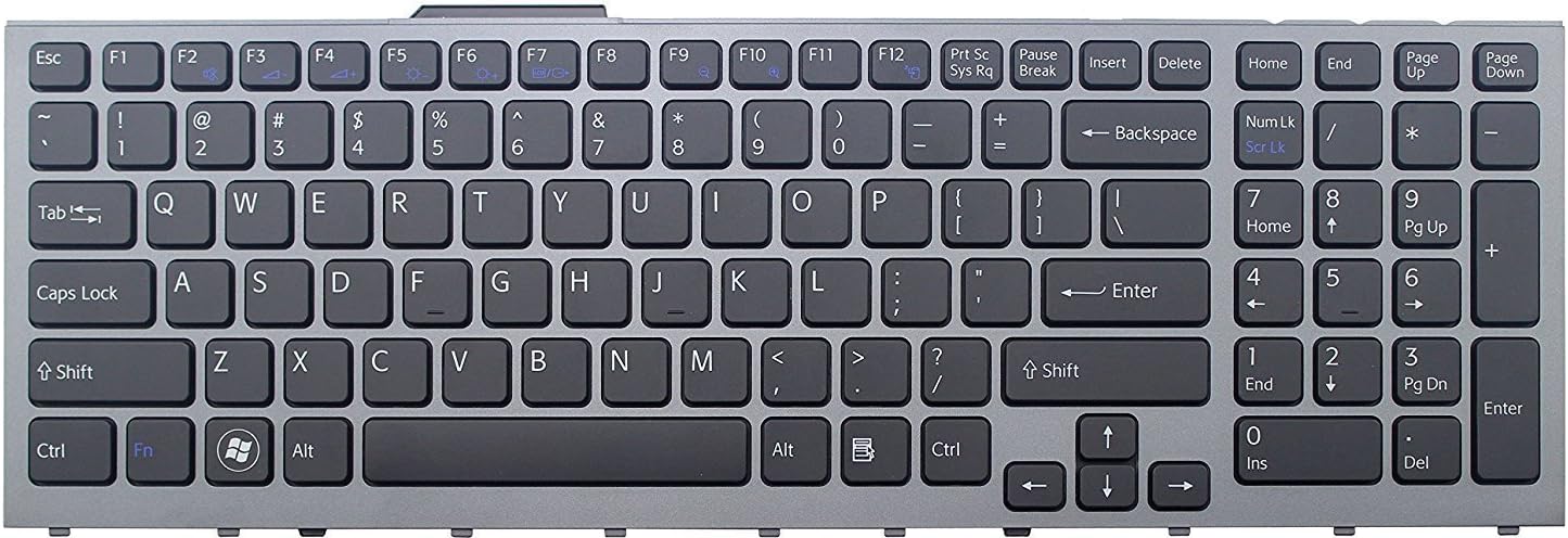 wangpeng® New US Backlit Black Keyboard for Sony 148781311 148781111 9Z.N3S82.201
