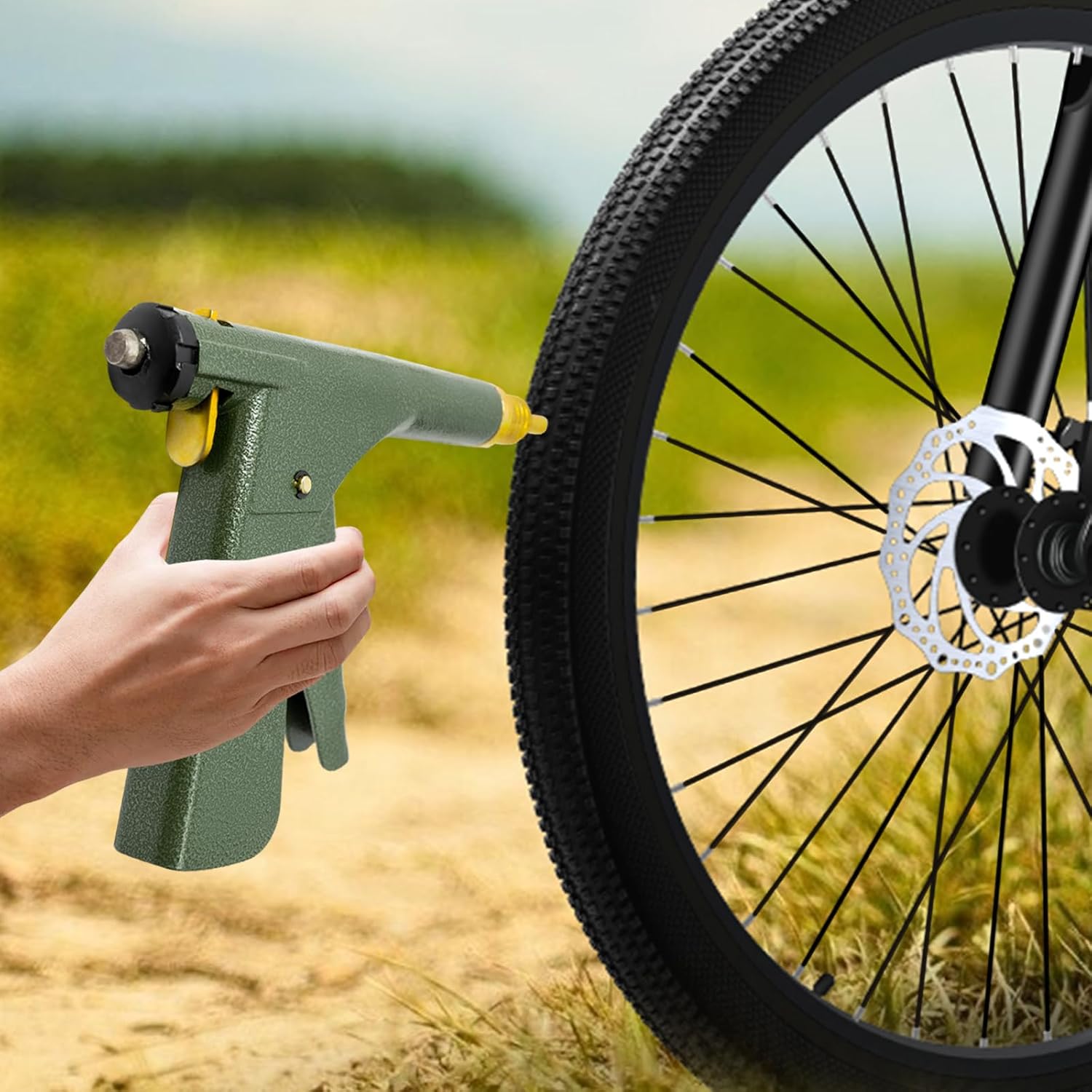 Tire Plug Gun, Car Tire Plugger, Tubeless Tyre Wheel Repair Gun Kit with Mushroom Plugger, Tire Plug Gun Repair Kit