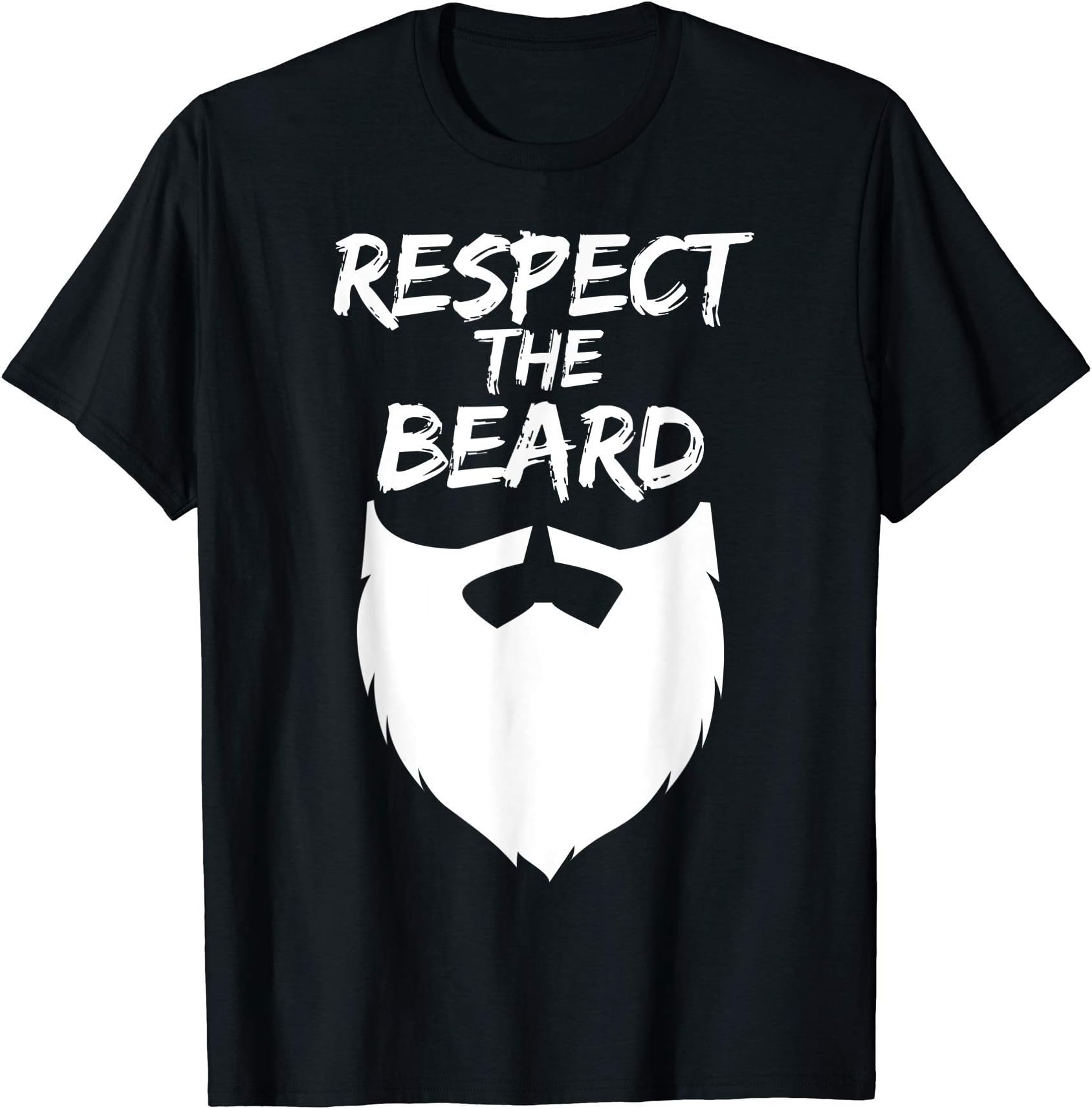 Awesome Dads With Awesome Beards Fathers Day TeesRespect The Beard Funny Top Big Bearded Dad Fathers Day Gift T-Shirt