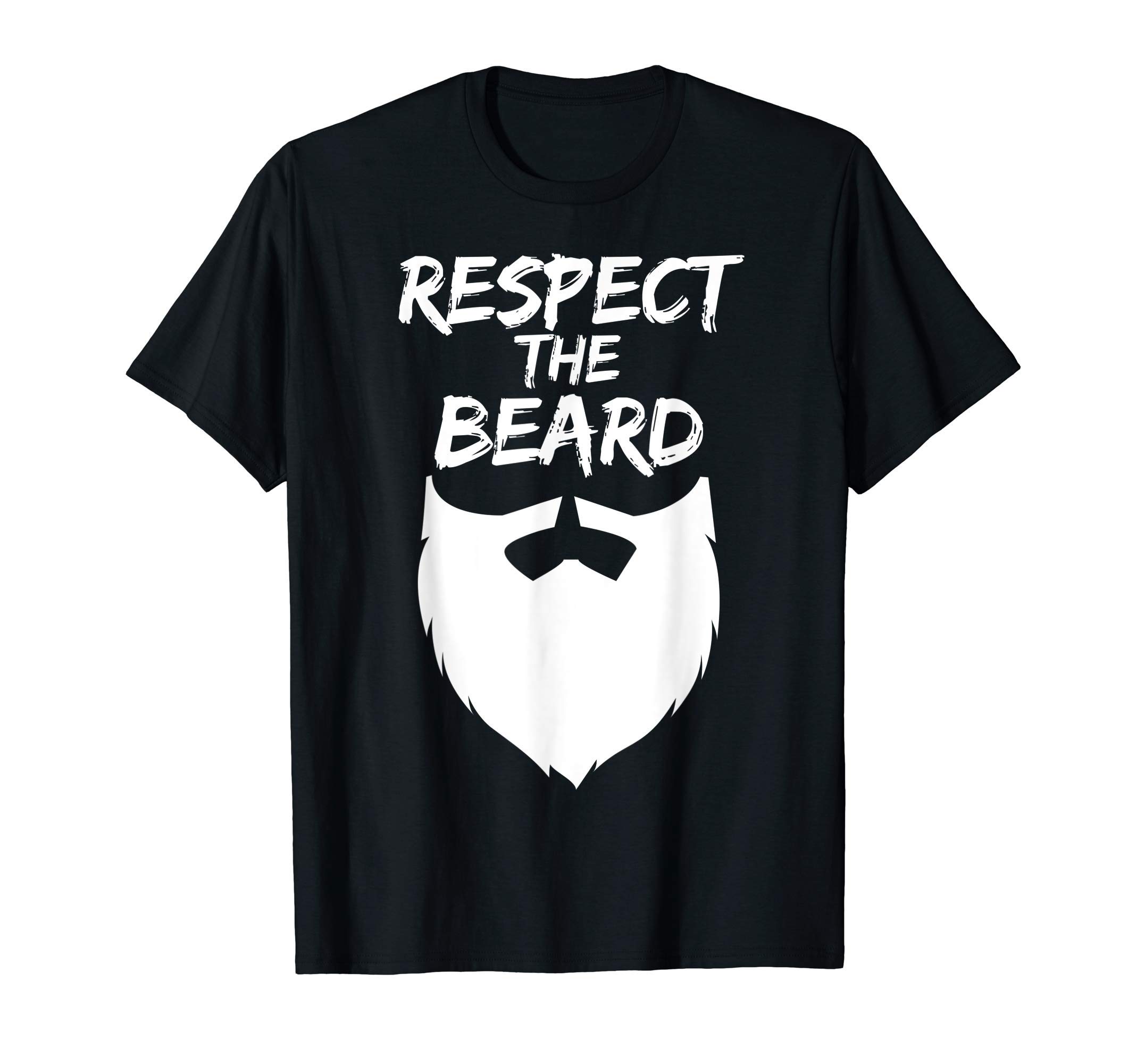 Awesome Dads With Awesome Beards Fathers Day TeesRespect The Beard Funny Top Big Bearded Dad Fathers Day Gift T-Shirt