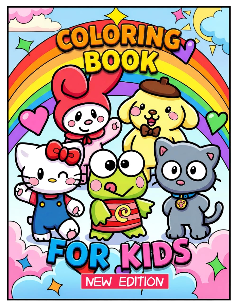 Coloʀing Book: Over 50 Cute and Beautiful Designs for Kids, Girls & Teens - Perfect for Relaxation